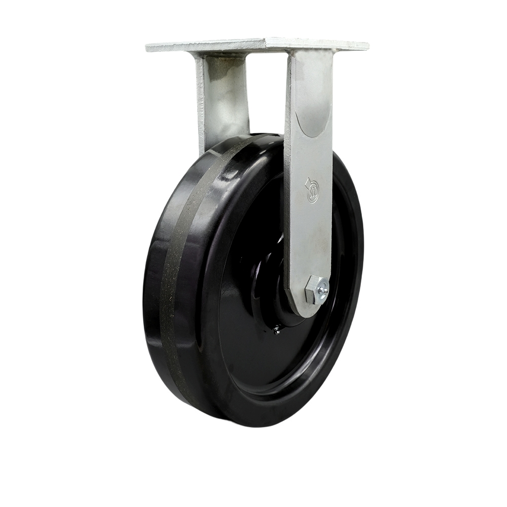 12 Inch Rigid Top Plate Extra Heavy Duty Caster with Phenolic Wheel - Heavy Duty Caster Wheel - Industrial Caster - 3,500 lbs. Capacity/Caster - Service Caster Brand — photo 1