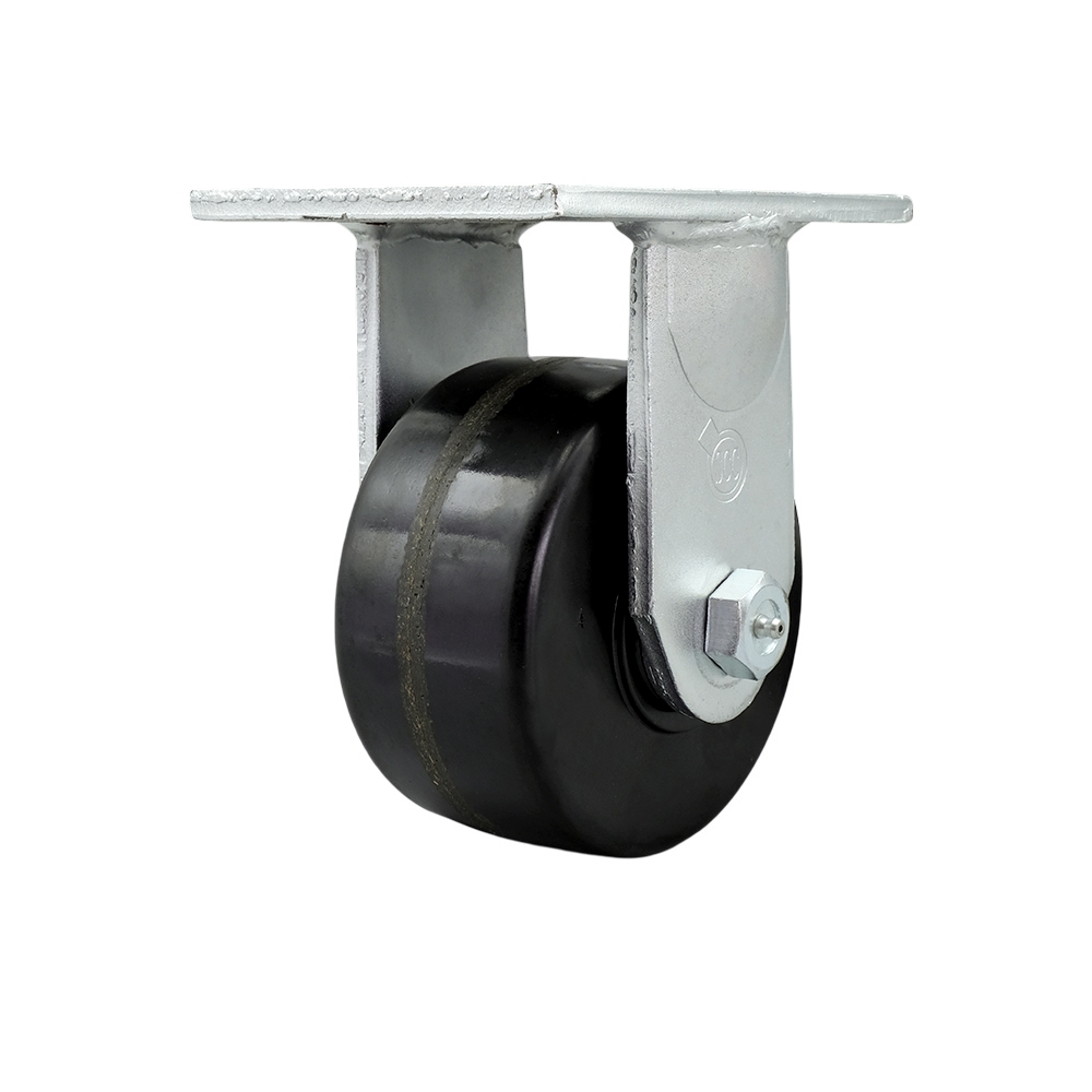 6 Inch Rigid Top Plate Extra Heavy Duty Caster with Phenolic Wheel - Heavy Duty Caster Wheel - Industrial Caster - 2,000 lbs. Capacity/Caster - Service Caster Brand — photo 1