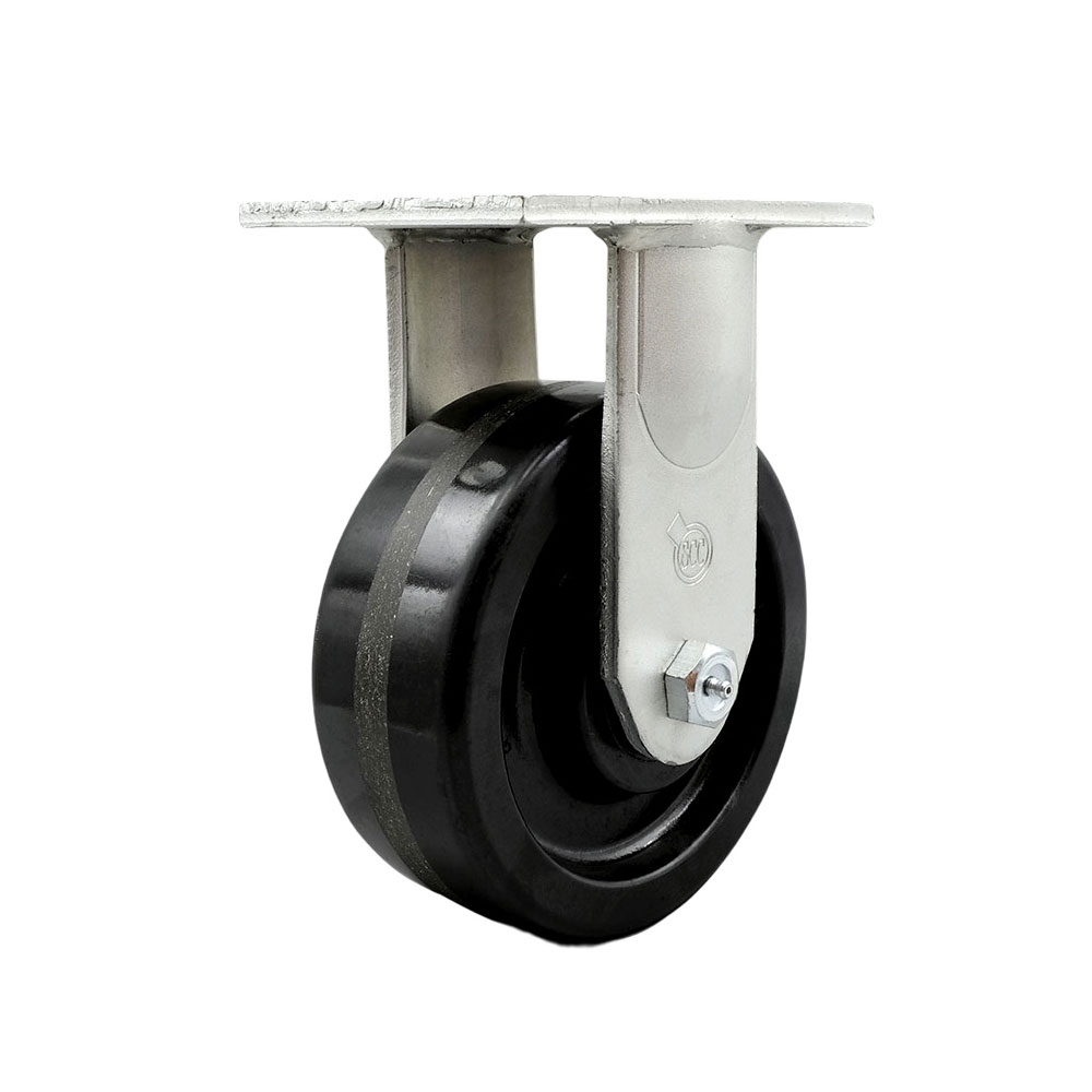 Service Caster Brand Replacement Caster for McMaster Carr Caster 2293T66 - Rigid Top Plate Extra Heavy Duty Caster with 8 Inch Phenolic Wheel - 2,500 lbs. Capacity/Caster — photo 1