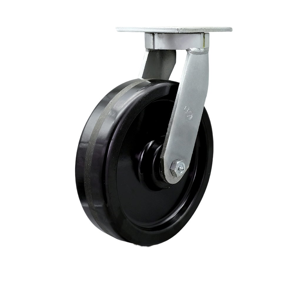 Extra Heavy Duty Kingpinless 12” x 3” Phenolic Swivel Caster for Cranes, Gantries, Hoists, and Winches - 3,500 lbs Per Caster - Service Caster Brand — photo 1