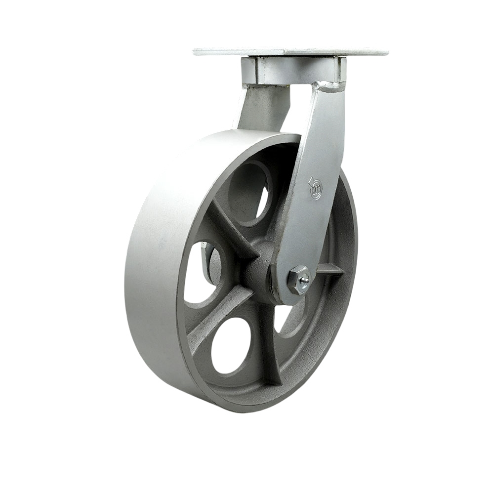 12 Inch Swivel Top Plate Extra Heavy Duty Caster with Semi Steel Cast Iron Wheel - Heavy Duty Caster Wheel - Industrial Caster - 3,500 lbs. Capacity/Caster - Service Caster Brand — photo 1