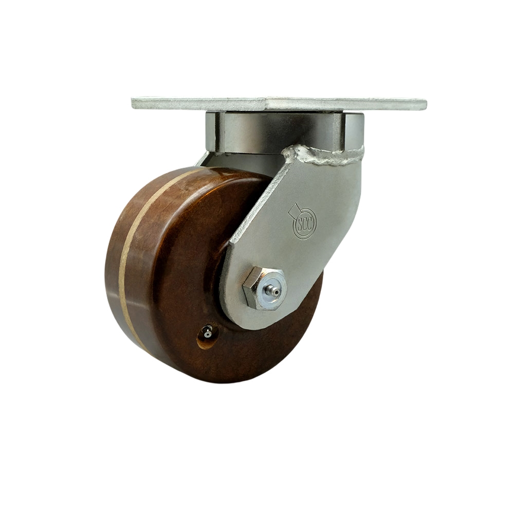 6 Inch Swivel Top Plate Extra Heavy Duty Caster with High Temperature Phenolic Wheel and Bolt on Swivel Lock-Heavy Duty Caster Wheel-Industrial Caster-2,000 lbs. Capacity/Caster- Service Caster Brand — photo 1