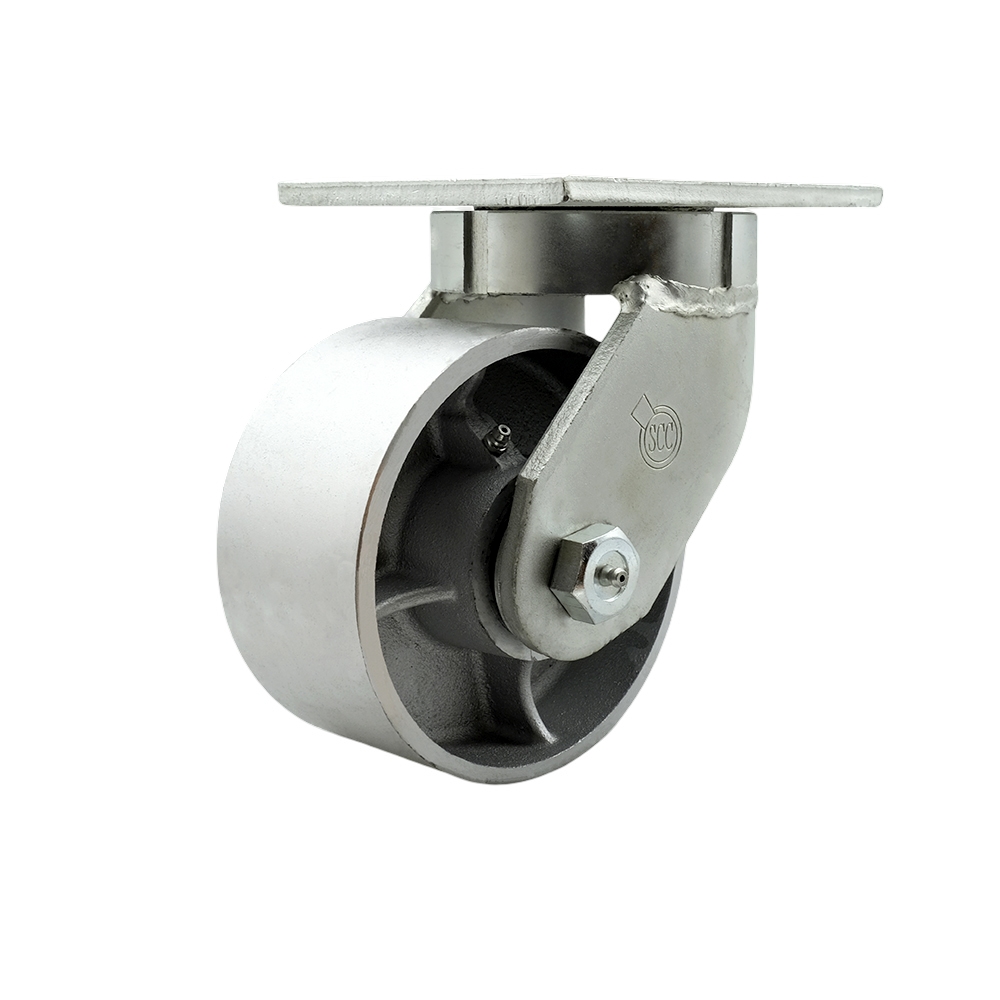6 Inch Swivel Top Plate Extra Heavy Duty Caster with Semi Steel Cast Iron Wheel - Heavy Duty Caster Wheel - Industrial Caster - 2,000 lbs. Capacity/Caster - Service Caster Brand — photo 1