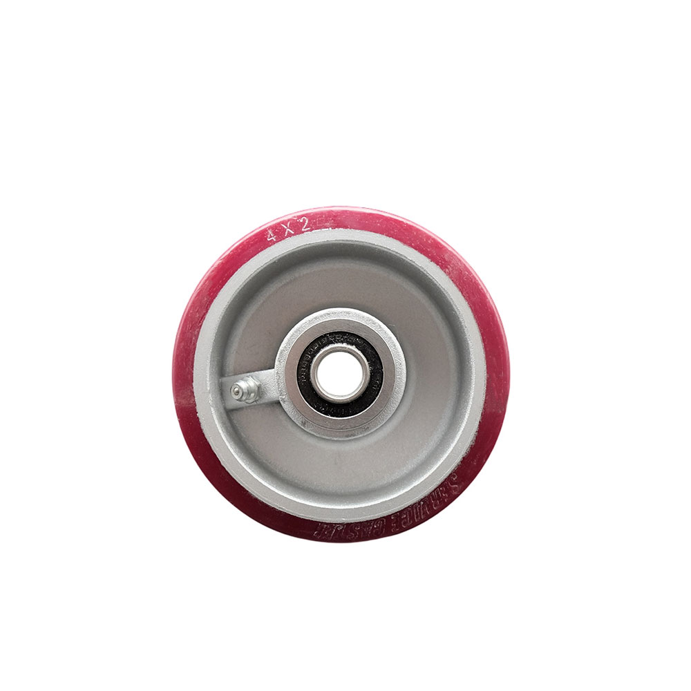 4" x 2" Polyurethane on Aluminum Wheel Only with Precision Ball Bearing - 1/2" Bore - 800 lbs Capacity per Wheel  -  Service Caster Brand — photo 1