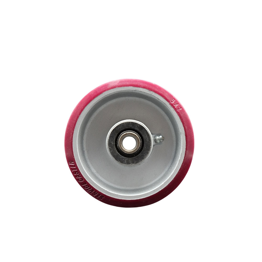5" x 2" Polyurethane on Aluminum Wheel Only with Roller Bearing - 1/2" Bore - 900 lbs Capacity per Wheel  -  Service Caster Brand — photo 1