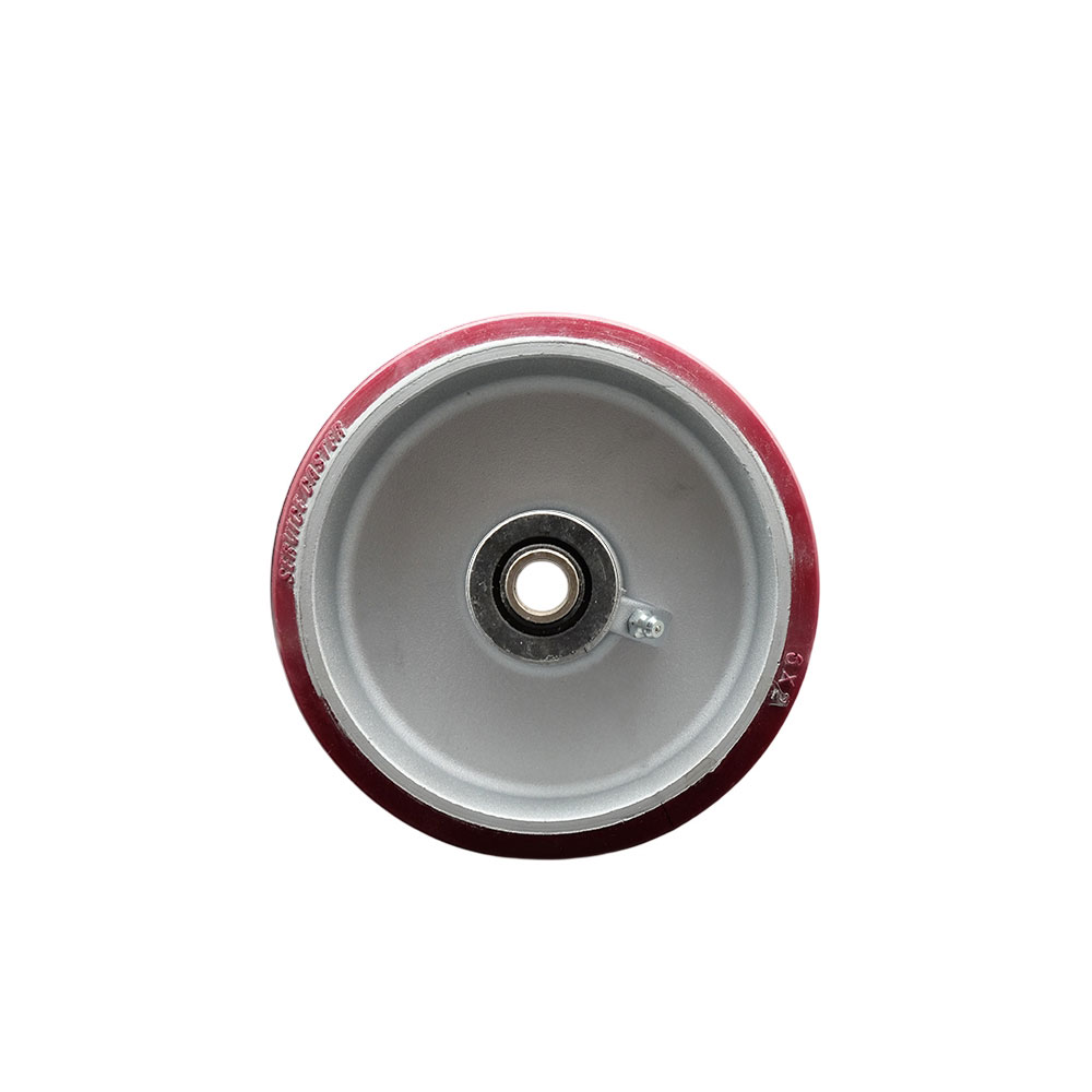 Service Caster Brand Replacement Wheel for Grainger Wheel 2RZE7 P-UP-060X020/050R - 6 Inch Polyurethane on Aluminum Wheel Only with Roller Bearing - 1/2" Bore - Fits Carts, Containers, Racks and Doors — photo 1