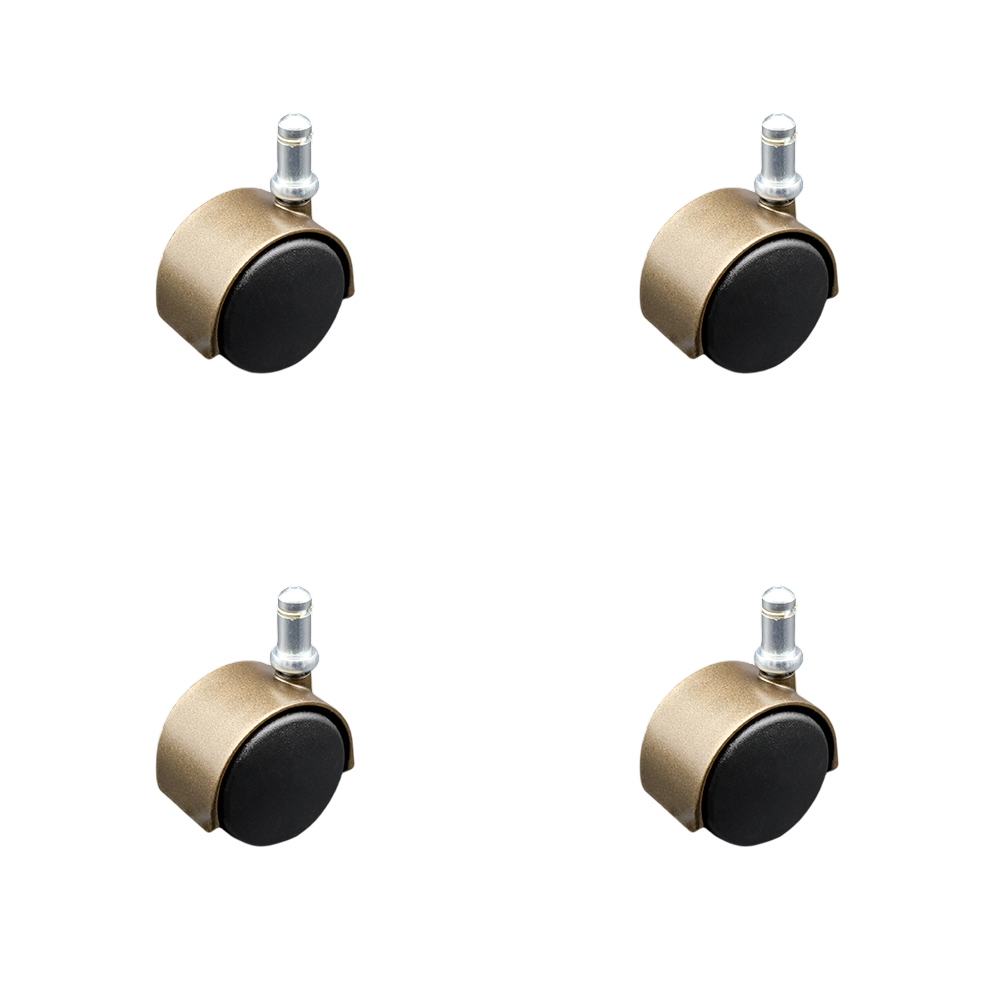 2 Inch Office Chair Stem Casters Set of 4 - Windsor Antique Hooded Soft Urethane Twin Wheel with 7/16 Inch by 7/8 Inch Grip Ring Stem Casters - 300 lbs. Total Capacity - Service Caster Brand — photo 1