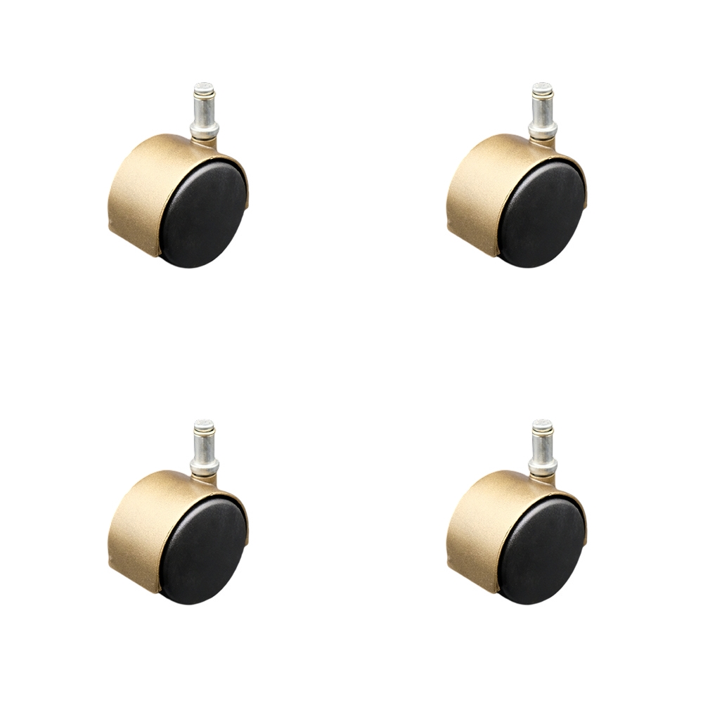 2.375 Inch Office Chair Stem Casters Set of 4 - Windsor Antique Hooded Nylon Twin Wheel with 7/16 Inch by 7/8 Inch Grip Ring Stem Casters - 400 lbs. Total Capacity - Service Caster Brand — photo 1