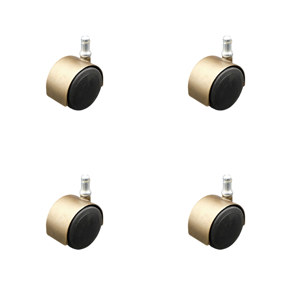 2.375 Inch Office Chair Stem Casters Set of 4 - Windsor Antique Hooded Soft Urethane Twin Wheel with 7/16 Inch by 7/8 Inch Grip Ring Stem Casters - 400 lbs. Total Capacity - Service Caster Brand — photo 1
