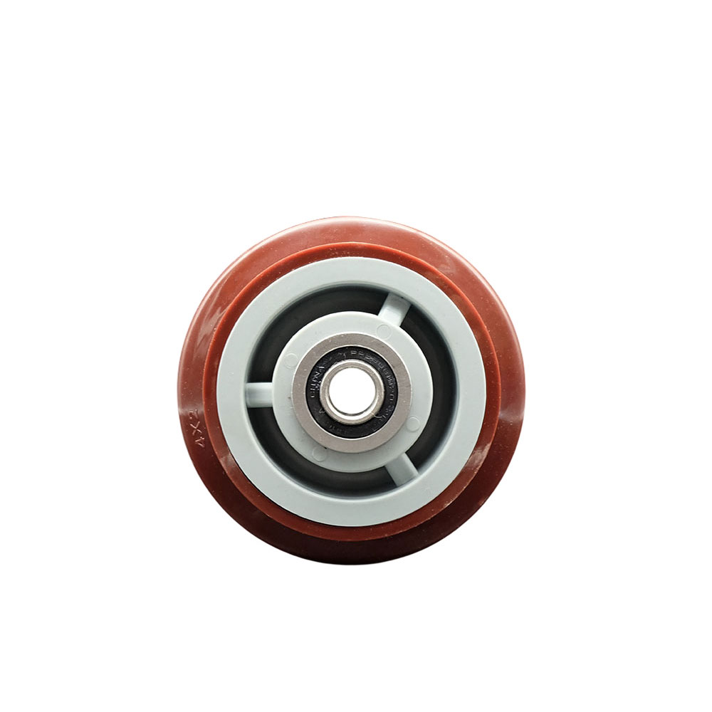4" x 2" Polyurethane on Polyolefin Wheel Only with Precision Ball Bearing - 1/2" Bore - 500 lbs Capacity per Wheel  -  Service Caster Brand — photo 1