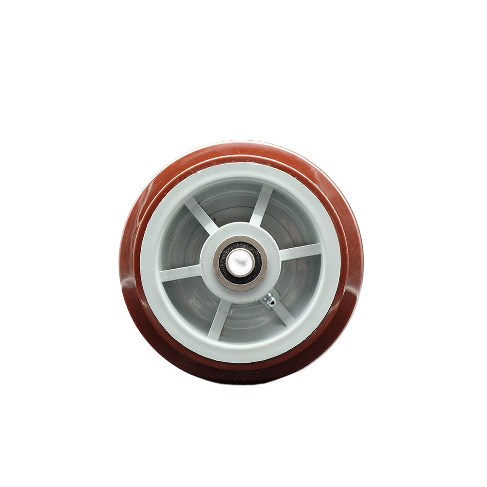 6" x 2" Polyurethane on Polyolefin Wheel Only with Precision Ball Bearing - 1/2" Bore - 750 lbs Capacity per Wheel  -  Service Caster Brand — photo 1