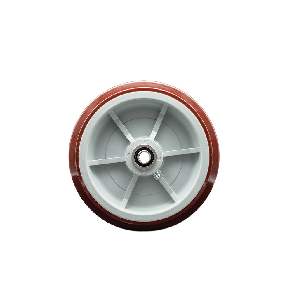 8" x 2" Polyurethane on Polyolefin Wheel Only with Precision Ball Bearing - 1/2" Bore - 800 lbs Capacity per Wheel  -  Service Caster Brand — photo 1