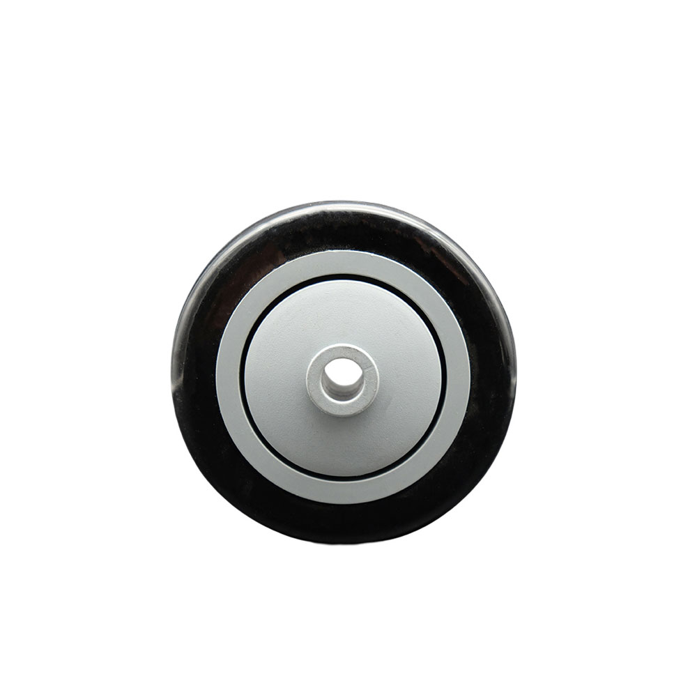3.5" x 1.25" Black Polyurethane on Gray Polyolefin Wheel Only with Precision Ball Bearing - 3/8" Bore - Non Marking/Non Marring - 300 lbs Capacity per Wheel  -  Service Caster Brand — photo 1