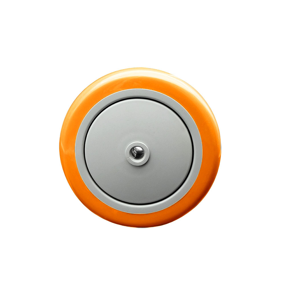 Service Caster Brand Replacement Wheel for Grainger Wheel 1KB23 - 5 Inch Orange Polyurethane Wheel Only with Precision Ball Bearing - 3/8" Bore - Fits Shopping Carts and Platform Trucks — photo 1