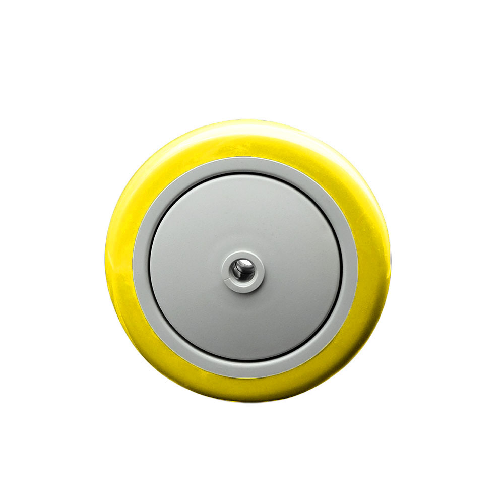 Service Caster Brand Replacement Wheel for Grainger Wheel 1KB29 26Y443 - 5 Inch Yellow Polyurethane Wheel Only with Precision Ball Bearing - 5/16" Bore - Fits Shopping Carts and Platform Trucks — photo 1