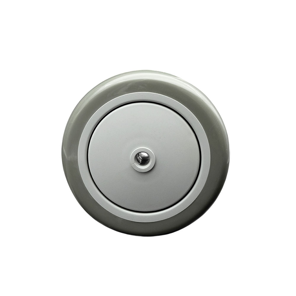 5" x 1.25" Gray Polyurethane on Gray Polyolefin Wheel Only with Precision Ball Bearing - 3/8" Bore - Non Marking/Non Marring - 350 lbs Capacity per Wheel  -  Service Caster Brand — photo 1