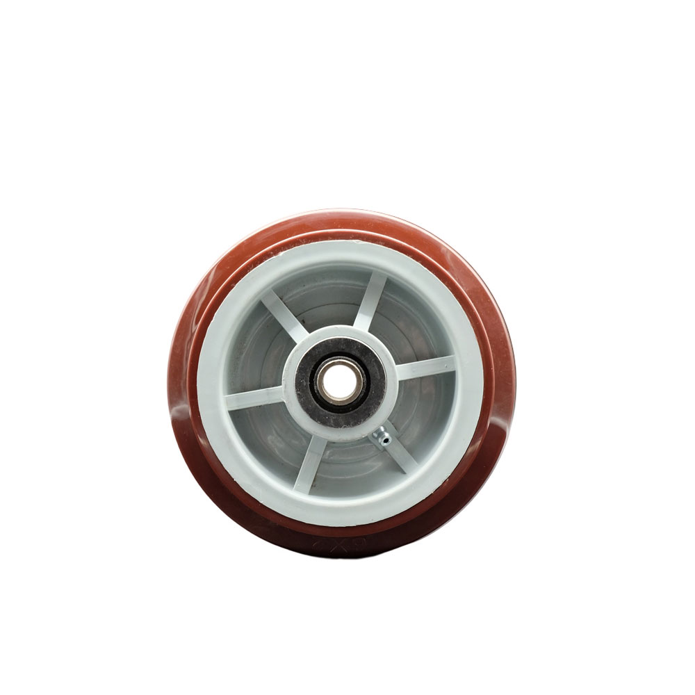 6" x 2" Polyurethane on Polyolefin Wheel Only with Roller Bearing - 1/2" Bore - 750 lbs Capacity per Wheel  -  Service Caster Brand — photo 1