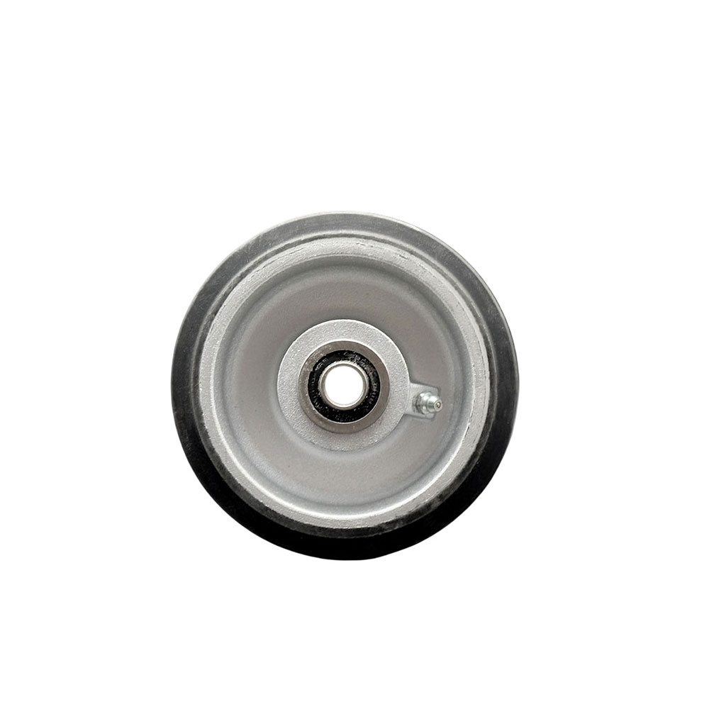 5" x 2" Rubber on Aluminum Wheel Only with Precision Ball Bearing - 1/2" Bore - 500 lbs Capacity per Wheel  -  Service Caster Brand — photo 1