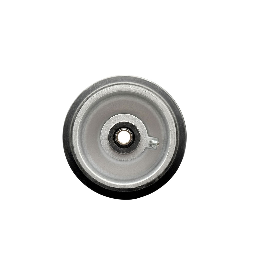 5" x 2" Rubber on Aluminum Wheel Only with Roller Bearing - 1/2" Bore - 500 lbs Capacity per Wheel  -  Service Caster Brand — photo 1
