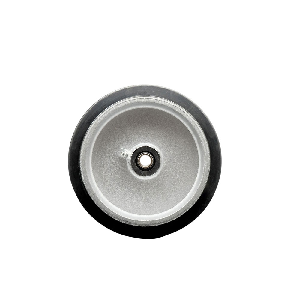8" x 2" Rubber on Aluminum Wheel Only with Roller Bearing - 1/2" Bore - 600 lbs Capacity per Wheel  -  Service Caster Brand — photo 1