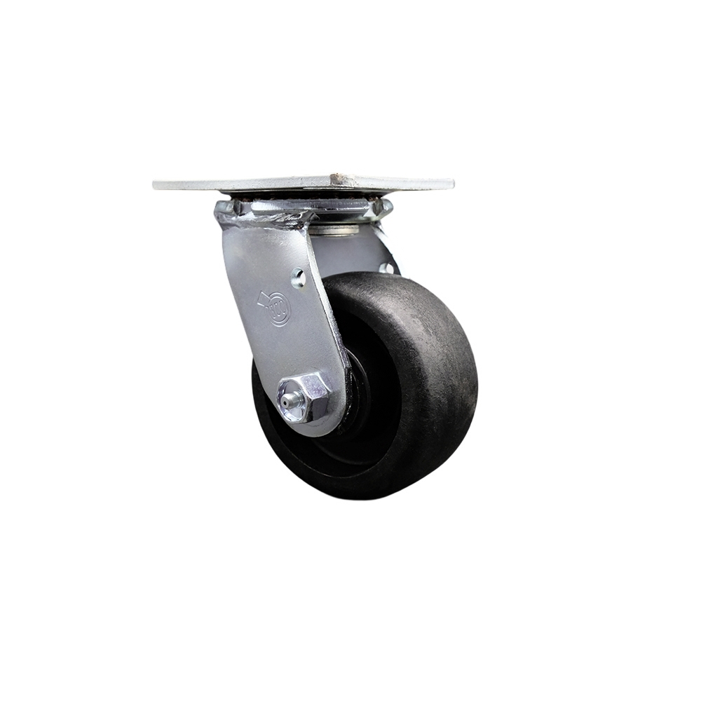Stainless Steel Glass Filled Nylon Swivel Top Plate Heavy Duty Caster with 4 Inch Wheel – 1,200 lbs. Capacity/Caster - Service Caster Brand — photo 1