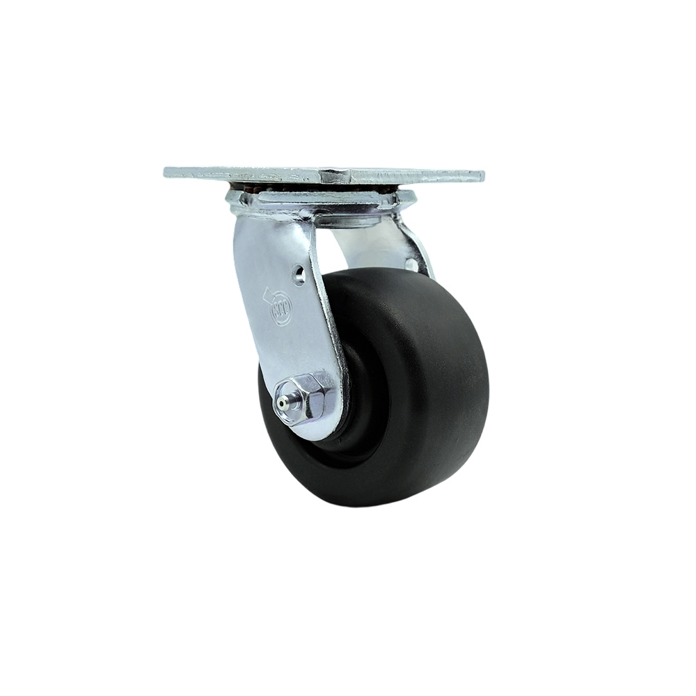 Stainless Steel Heavy Duty Swivel Top Plate Caster with 4 Inch Polyolefin Wheel and Delrin Bearings - 500 lbs. Capacity/Caster - Service Caster Brand — photo 1