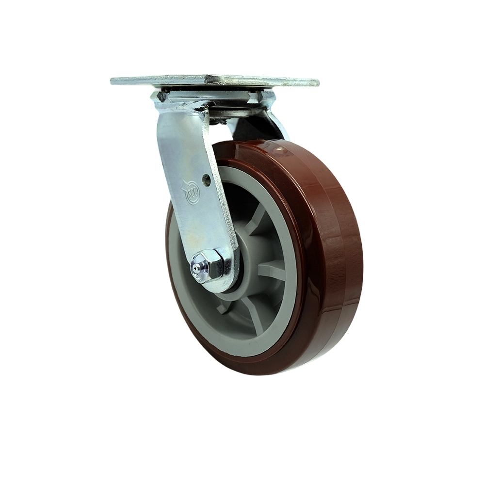 Stainless Steel Polyurethane Swivel Top Plate Heavy Duty Caster with 6 Inch Wheel – 900 lbs. Capacity/Caster - Service Caster Brand — photo 1