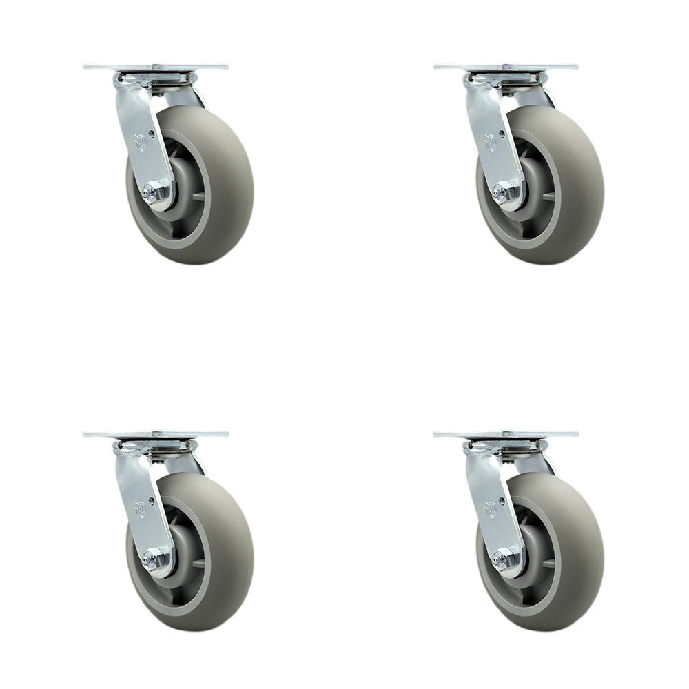 Cambro Meal Delivery Cart Caster Set -  Replacement Caster Set - Includes 4 Swivel Casters - Set of 4 - Service Caster Brand — photo 1