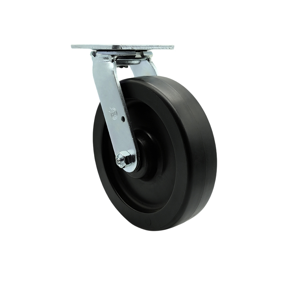 Stainless Steel Heavy Duty Swivel Top Plate Caster with 8 Inch Polyolefin Wheel and Ball Bearings - 900 lbs. Capacity/Caster - Service Caster Brand — photo 1