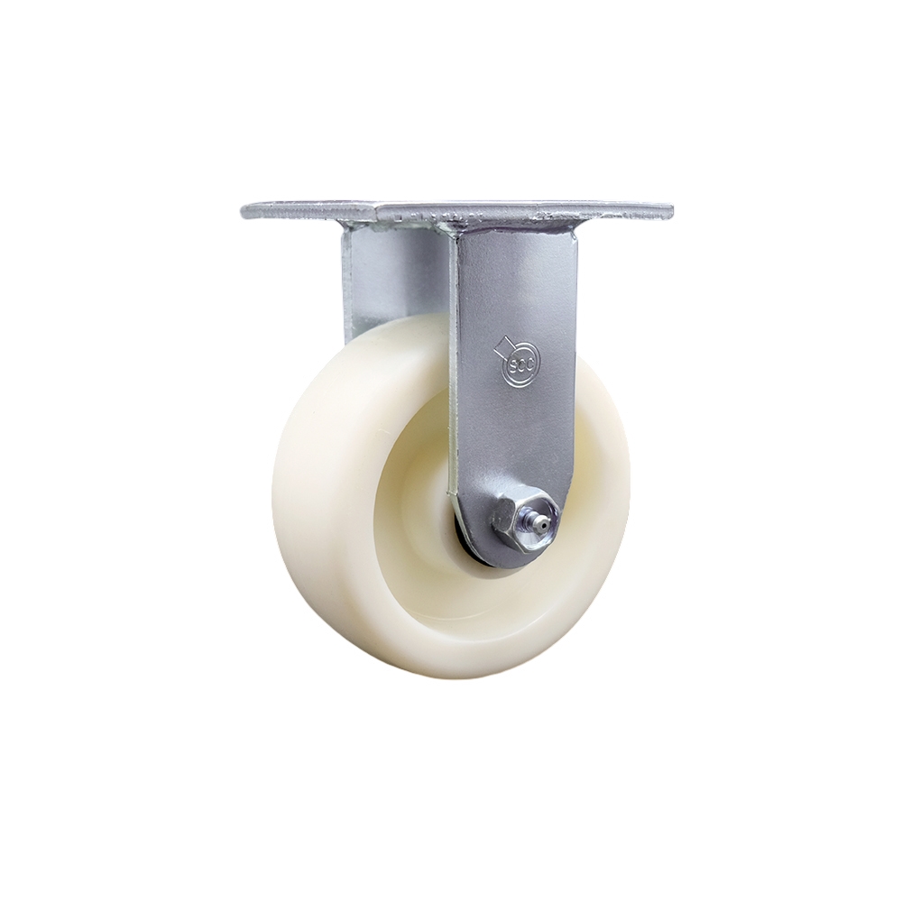 Stainless Steel Nylon Rigid Top Plate Heavy Duty Caster with 5 Inch Wheel – 900 lbs. Capacity/Caster - Service Caster Brand — photo 1