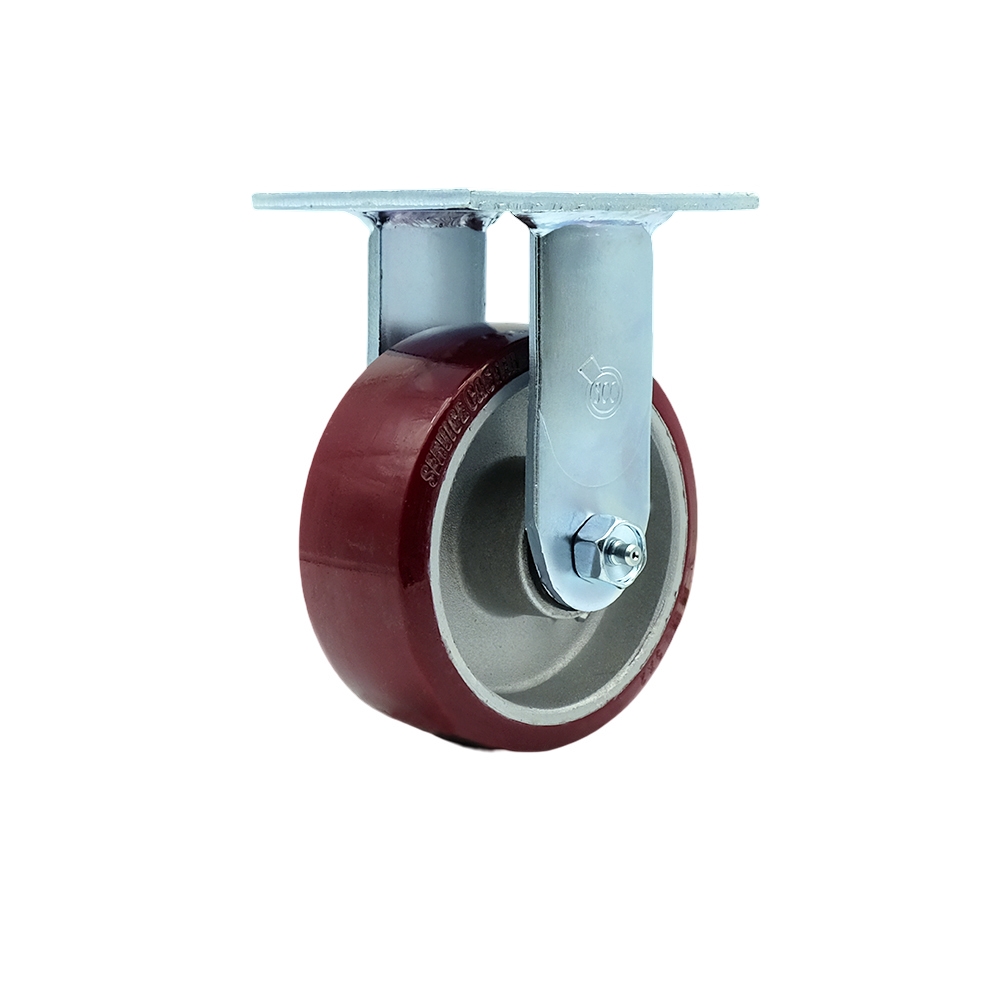 Stainless Steel Polyurethane on Aluminum Rigid Top Plate Heavy Duty Caster with 5 Inch Wheel – 900 lbs. Capacity/Caster - Service Caster Brand — photo 1