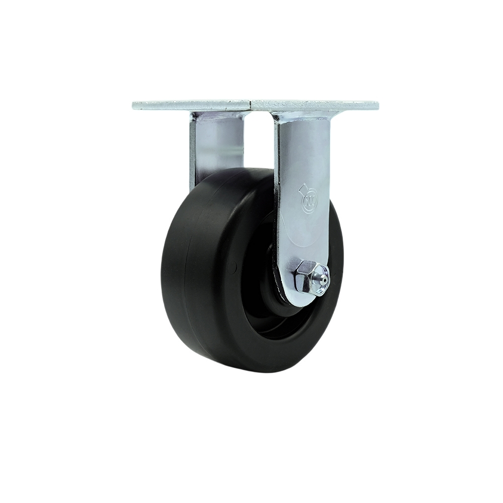 Stainless Steel Heavy Duty Rigid Top Plate Caster with 5 Inch Polyolefin Wheel and Delrin Bearings - 650 lbs. Capacity/Caster - Service Caster Brand — photo 1