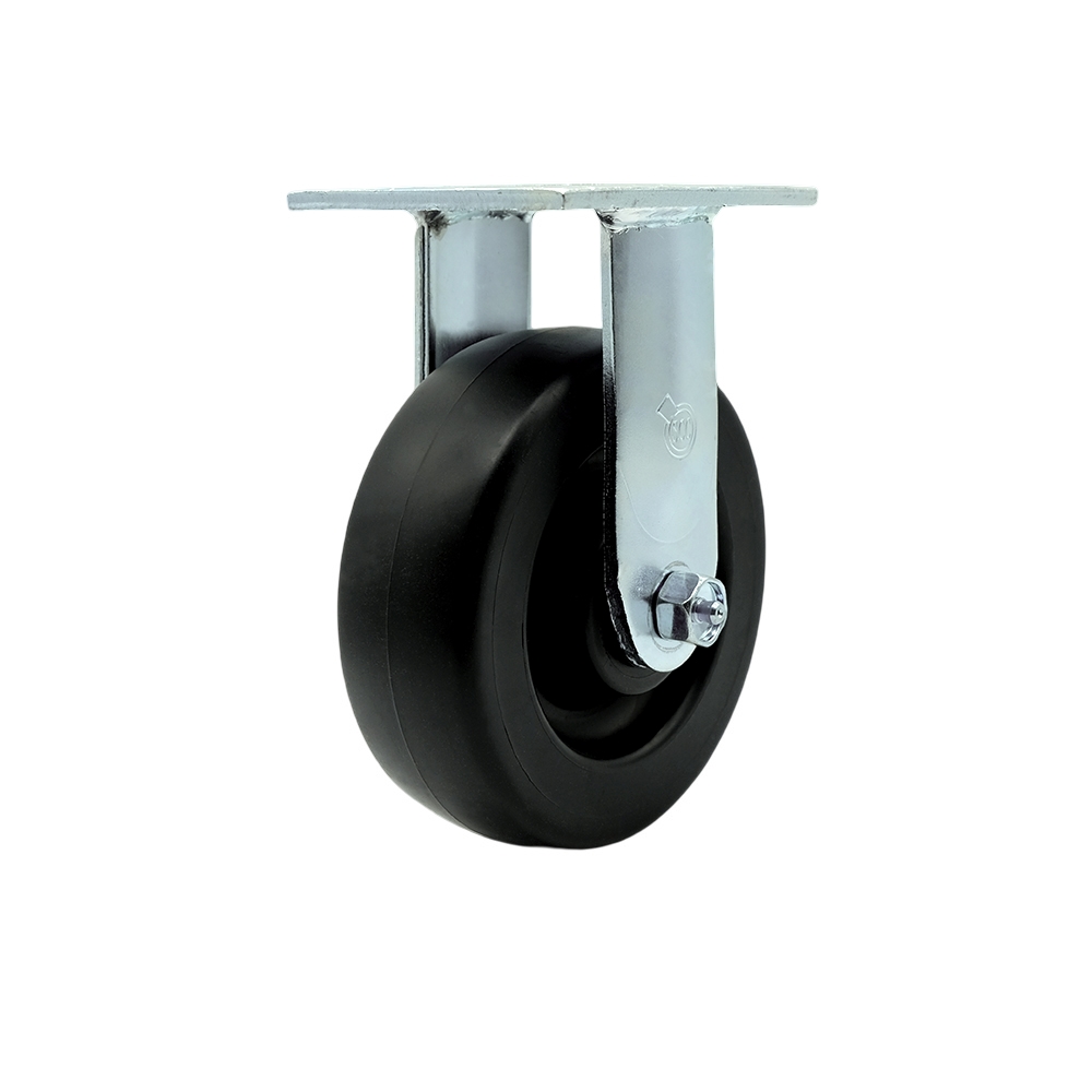 Stainless Steel Heavy Duty Rigid Top Plate Caster with 6 Inch Polyolefin Wheel and Ball Bearings - 700 lbs. Capacity/Caster - Service Caster Brand — photo 1