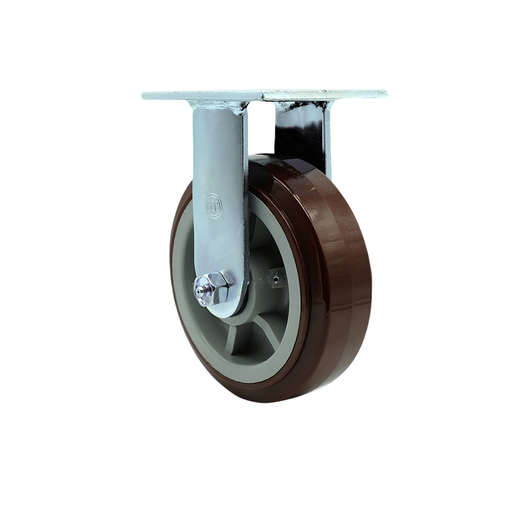Stainless Steel Polyurethane Rigid Top Plate Heavy Duty Caster with 6 Inch Wheel – 900 lbs. Capacity/Caster - Service Caster Brand — photo 1