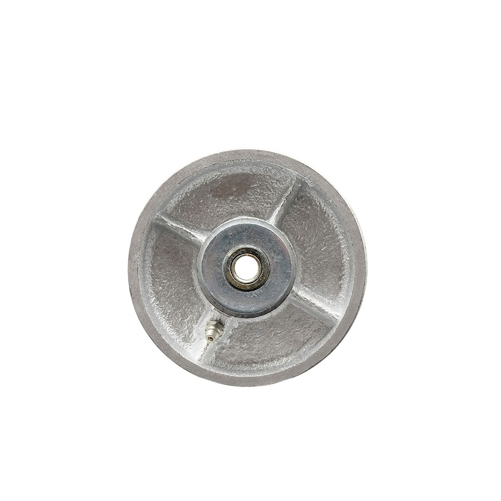 4" x 1.5" Semi Steel Cast Iron Wheel Only with Roller Bearing - 3/8" Bore - 600 lbs Capacity per Wheel - Service Caster Brand — photo 1