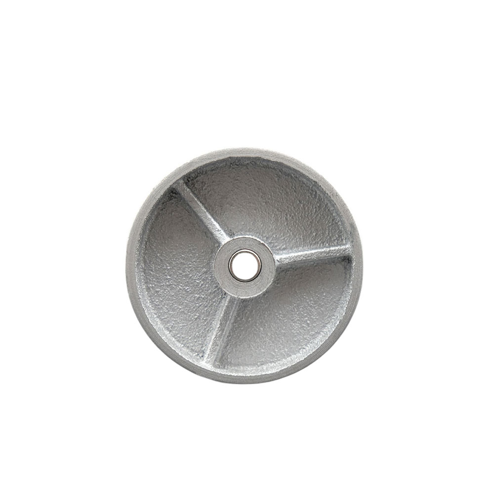 4" x 1.25" Semi Steel Cast Iron Wheel Only - 3/8" Bore - 350 lbs Capacity per Wheel  -  Service Caster Brand — photo 1