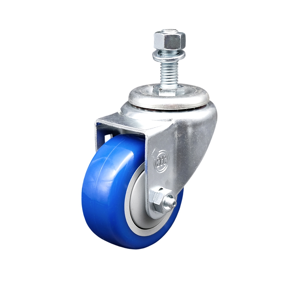 HOLKIE Caster Wheels 3 Inch Stem Casters, 1/2" Black