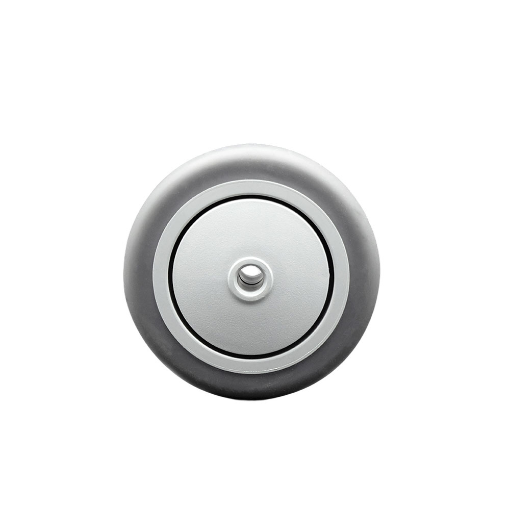 4" x 1.25" Gray Thermoplastic Rubber Wheel Only with Precision Ball Bearing - 3/8" Bore - Non Marking/Non Marring - 250 lbs Capacity -  Service Caster Brand — photo 1