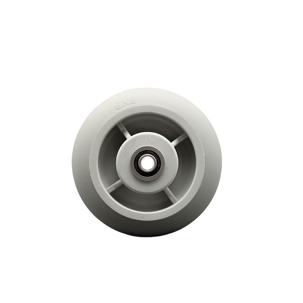 6" x 2" Thermoplastic Rubber Donut Tread Wheel Only with Precision Ball Bearing - 1/2" Bore - 500 lbs Capacity per Wheel  -  Service Caster Brand — photo 1