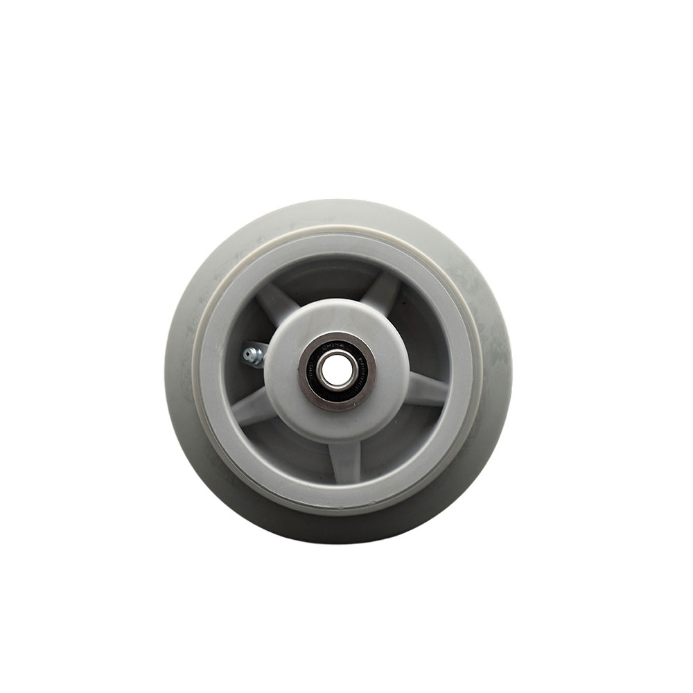 6" x 2" Thermoplastic Rubber Flat Tread Wheel Only with Precision Ball Bearing - 1/2" Bore - 500 lbs Capacity per Wheel  -  Service Caster Brand — photo 1