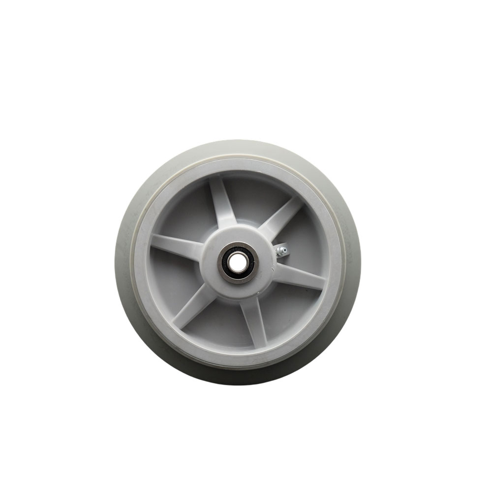 8" x 2" Thermoplastic Rubber Flat Tread Wheel Only with Precision Ball Bearing - 1/2" Bore - 600 lbs Capacity per Wheel  -  Service Caster Brand — photo 1