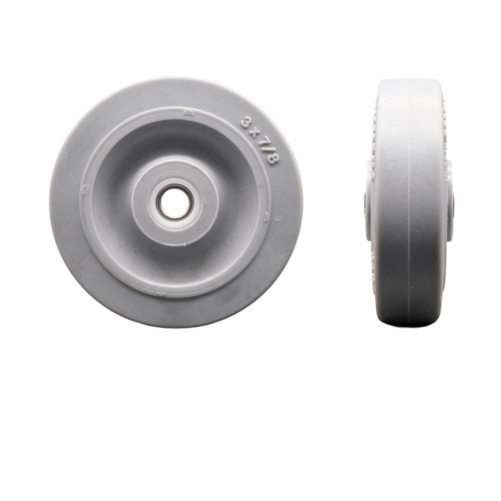 Nobles/Tennant Scrubber Guide Bumper Wheel Replacement – 3” x 7/8” Thermoplastic Rubber Tread Wheel Only – 125 lbs. Capacity per Wheel – 5/16” Metal Bushing Included – Service Caster Brand — photo 1