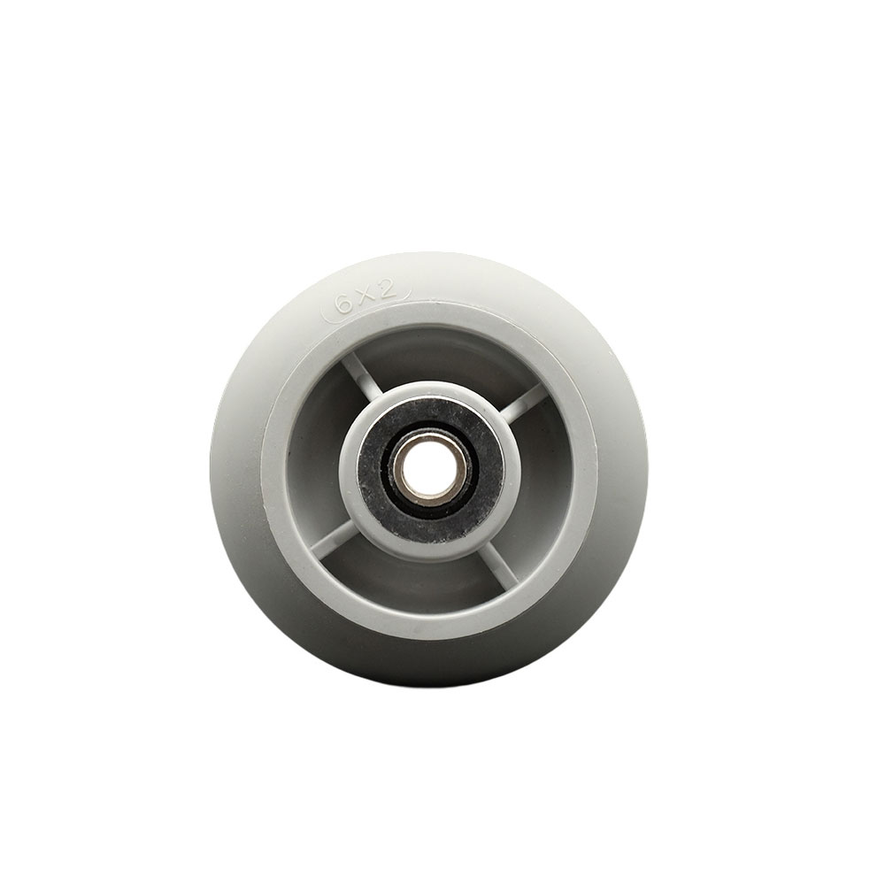 6" x 2" Thermoplastic Rubber Donut Tread Wheel Only with Roller Bearing - 1/2" Bore - 500 lbs Capacity per Wheel  -  Service Caster Brand — photo 1