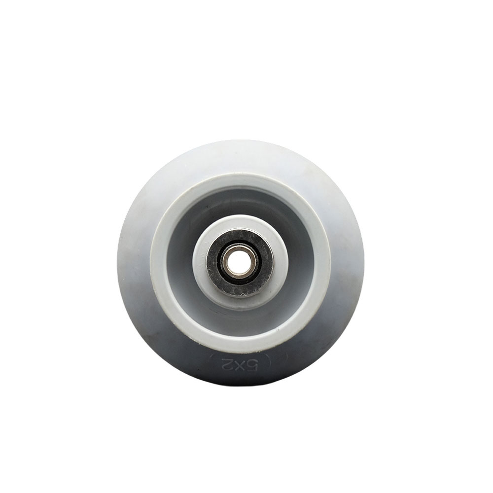 5" x 2" Thermoplastic Rubber Donut Tread Wheel Only with Roller Bearing - 1/2" Bore - 350 lbs Capacity per Wheel  -  Service Caster Brand — photo 1