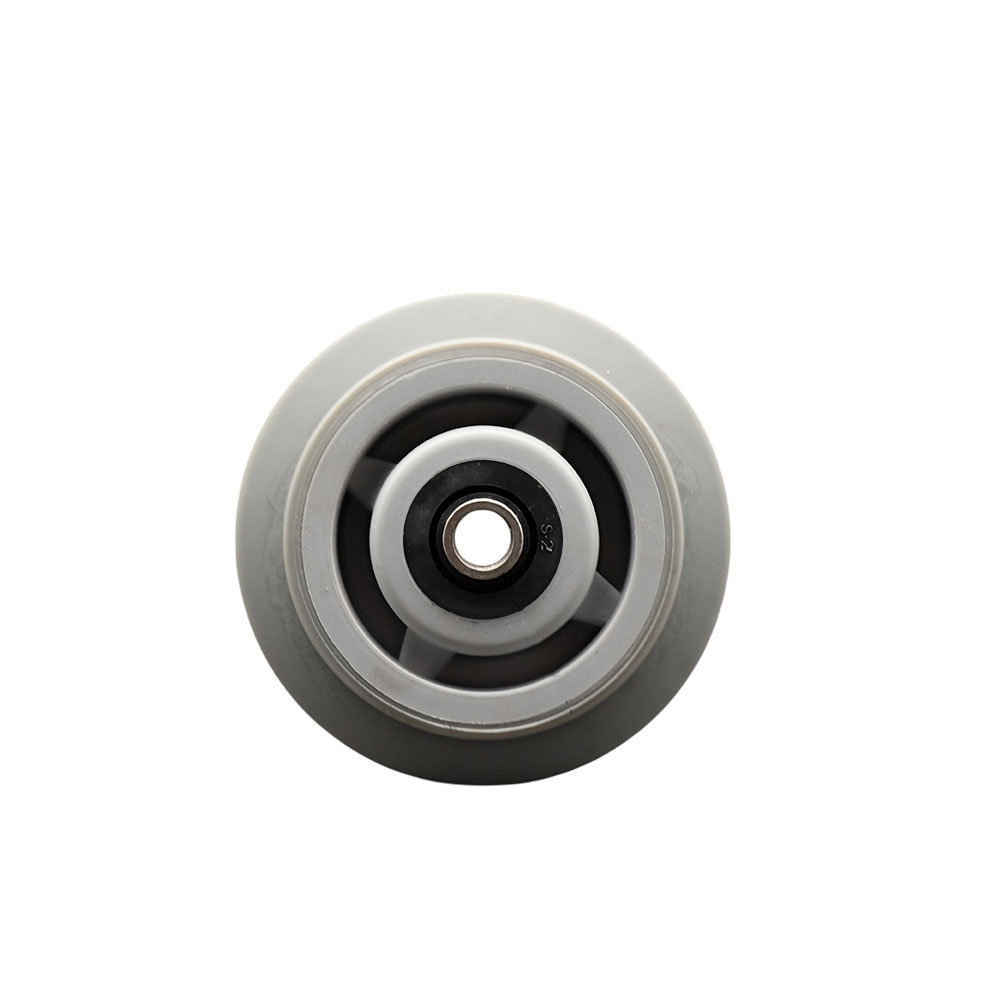 5" x 2" Thermoplastic Rubber Flat Tread Wheel Only with Roller Bearing - 1/2" Bore - 350 lbs Capacity per Wheel - Service Caster Brand — photo 1