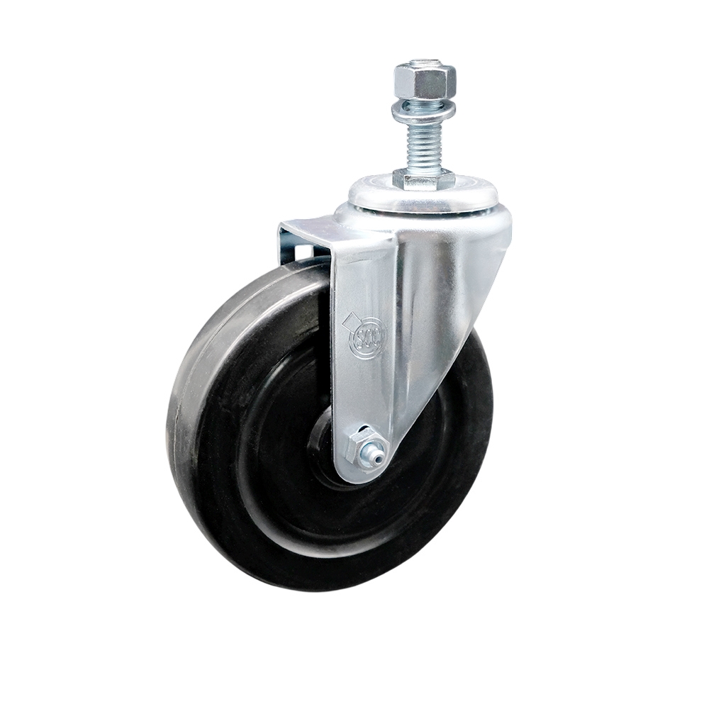 5" Swivel Caster with 1/2" Threaded Stem and Hard Rubber Wheel - 300 lbs. Capacity - Service Caster Brand — photo 1