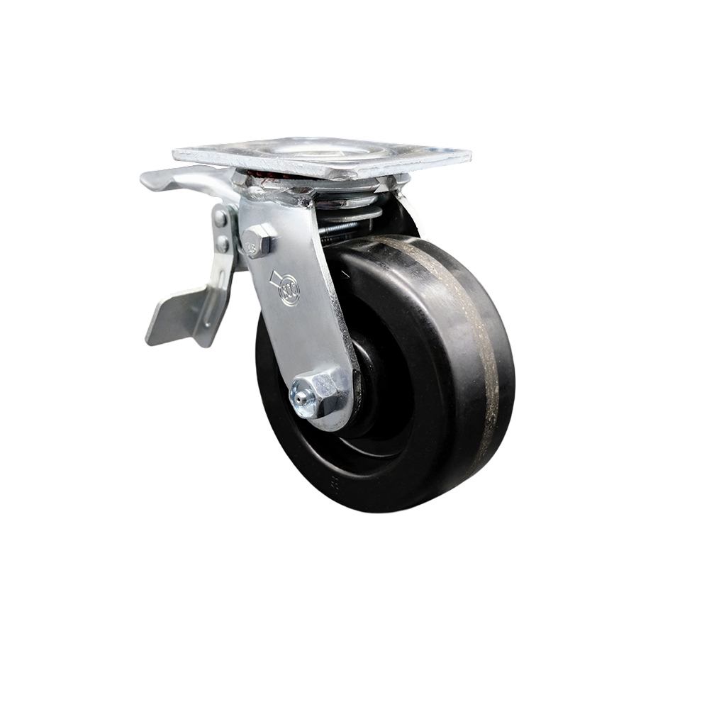 Service Caster Brand Replacement for McMaster Carr Caster 30305T552 – Swivel Top Plate Caster with 5 Inch Black Phenolic Wheel and Total Lock Brake - 1000 lbs. Capacity Per Caster — photo 1