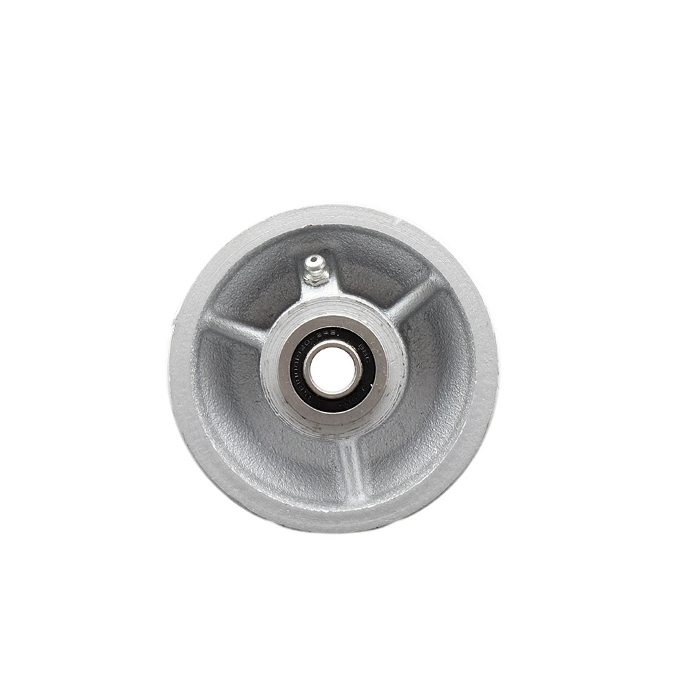 4" x 2" Semi Steel Cast Iron V-Groove Wheel Only with Precision Ball Bearing - 1/2" Bore - 800 lbs Capacity per Wheel  -  Service Caster Brand — photo 1