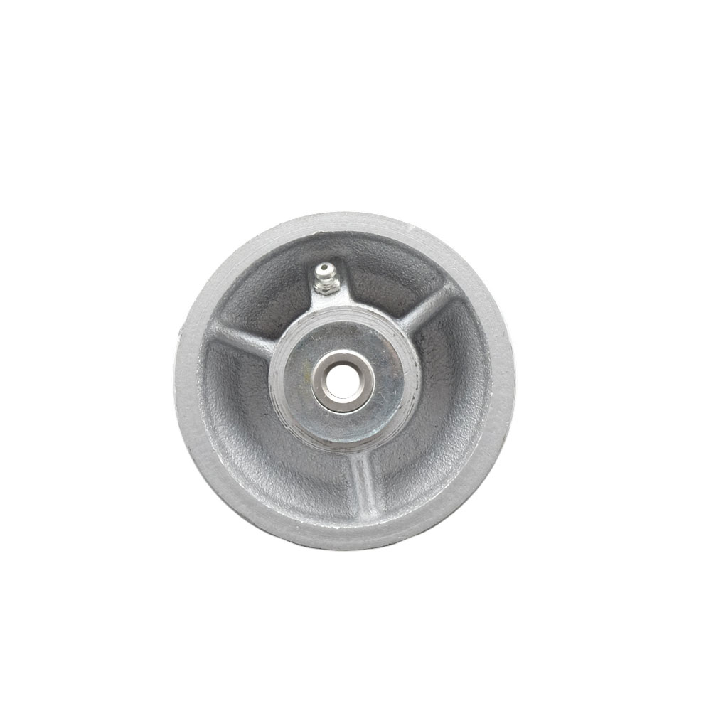 4" x 2" Semi Steel Cast Iron V-Groove Wheel Only with Roller Bearing - 1/2" Bore - 800 lbs Capacity per Wheel  -  Service Caster Brand — photo 1