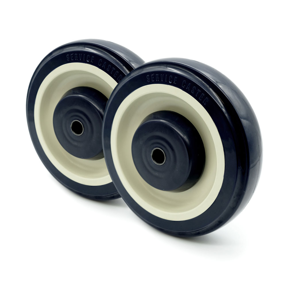 5 Inch Shopping Cart Wheels – Non-Marking Polyurethane Wheel – 250 lbs. Capacity Per Wheel – 500 lbs. Total Capacity – Replacements For Most Shopping Carts – Set of 2 – Service Caster Brand — photo 1